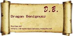 Dragan Benignusz névjegykártya